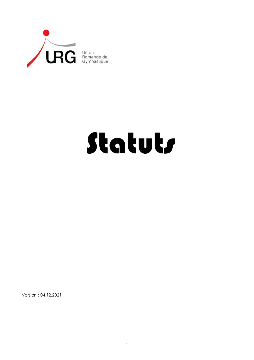 Statuts de l&rsquo;URG