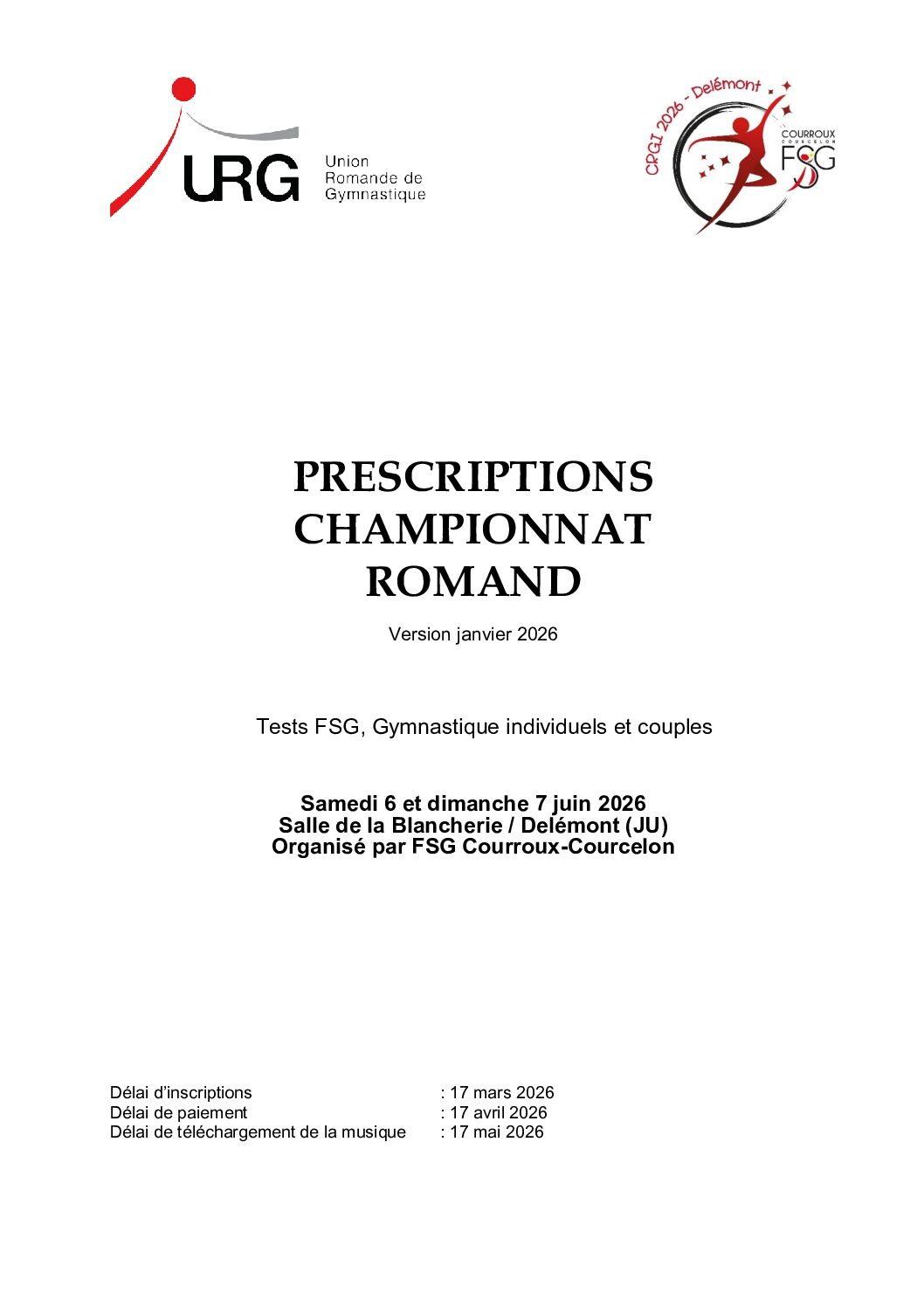 Prescriptions CRGI 2026